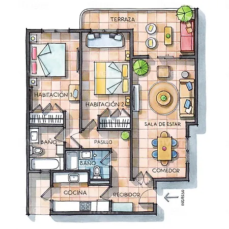 Apartment Paradise Flat In Centre W/ Large Pool Denia
